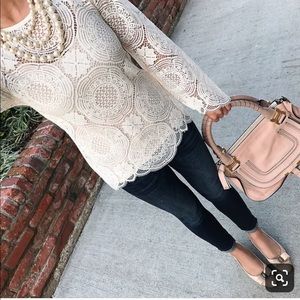 LOFT lace blouse.